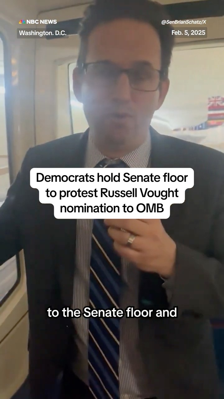Democrats hold Senate floor to protest Russell Vought nomination to OMB