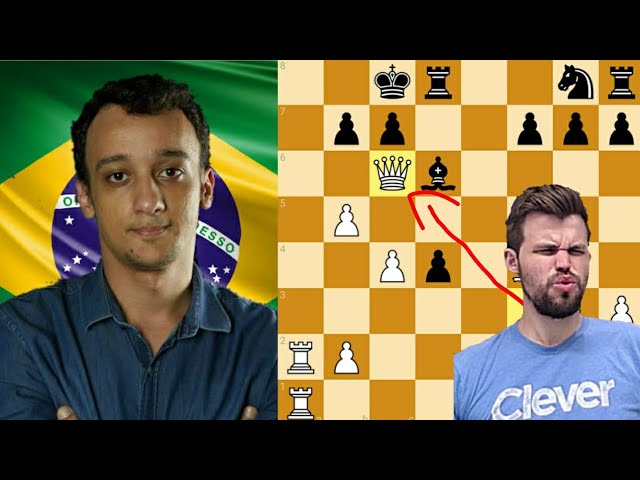 O brasileiro que derrotou o campeão mundial de xadrez, Luis Paulo Supi x  Magnus Carlsen. Créditos da análise Xadrez Brasil:   By Xadrez Capão Bonito SP