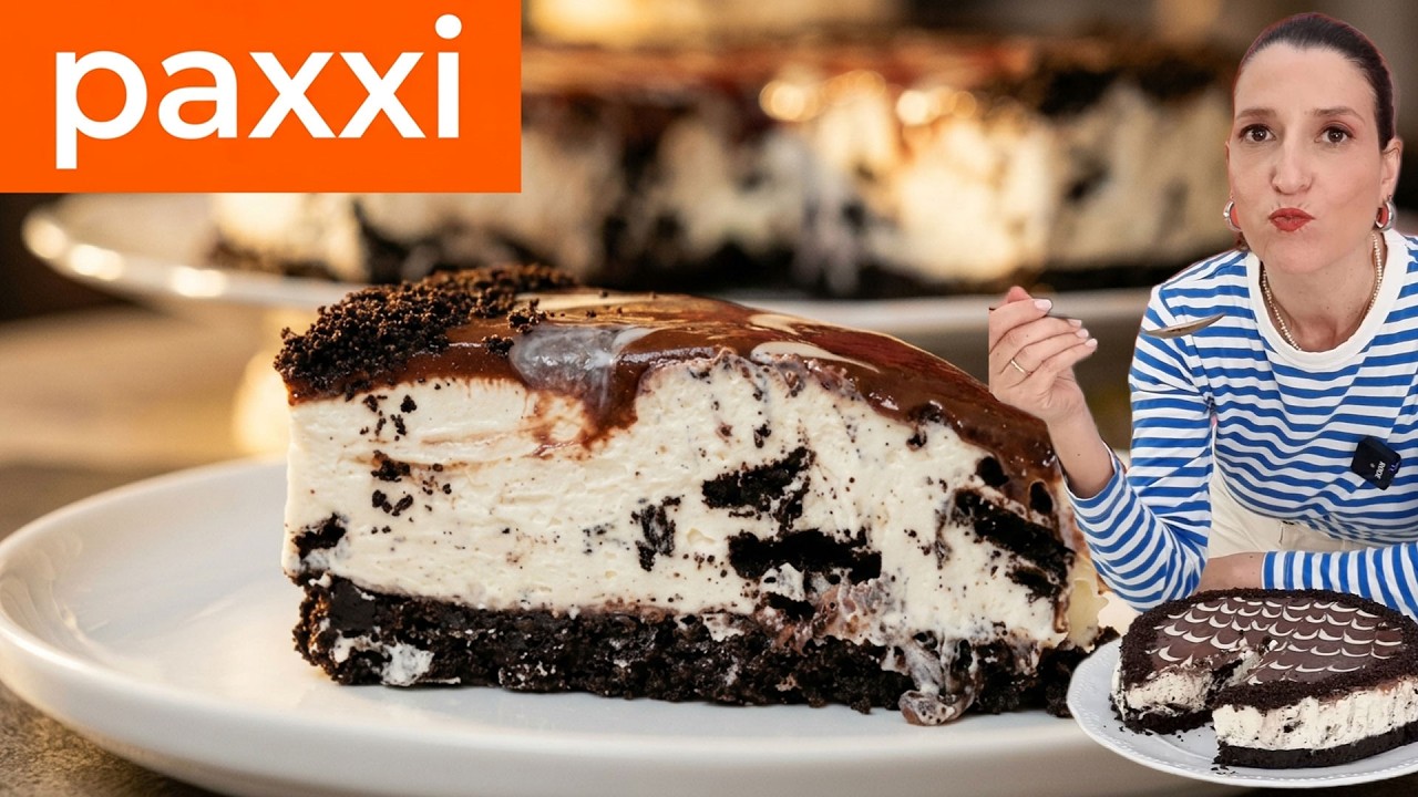 Cheesecake Oreo ΧΩΡΙΣ ψήσιμο ΧΩΡΙΣ αυγά | Εύκολο & κρεμώδες 🍪 – Video
