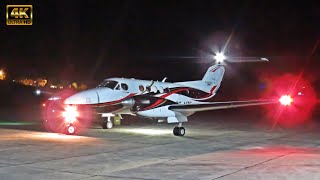 Beechcraft King Air 260 Acionamento e Decolagem Noturna 4K Video