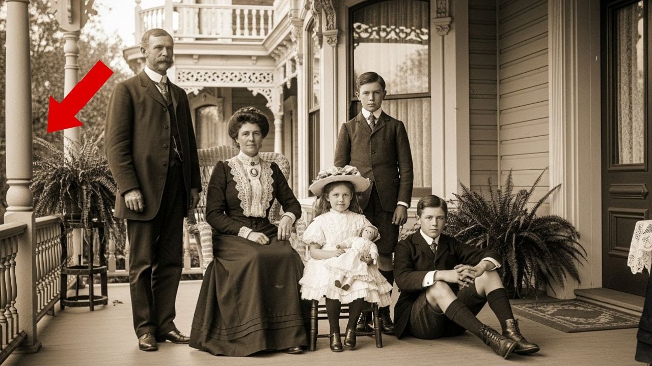 A Family Photo from 1904 Looks Normal — Until You Notice the Man in the Shadows