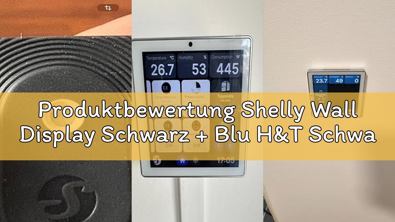 Produktbewertung Shelly Wall Display Schwarz + Blu H&T Schwarz (Bundle), WLAN-Smart-Home-Bedienfeld,