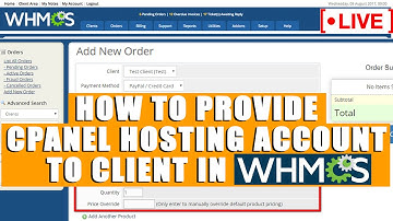 [🔴LIVE] How to provide cPanel account to a client in WHMCS?