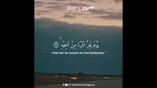 📽️🎬 *Murottal Surat 'Abasa ayat 33 - 37*🔊  *Salah Al Musally hafizhohullahu*