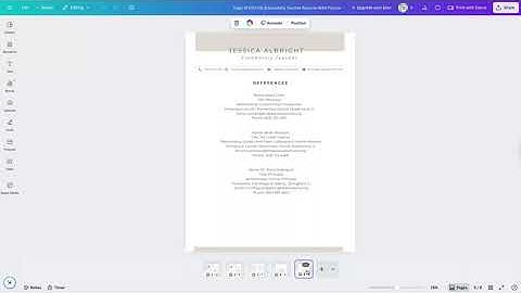 How to Edit Text and Fonts on Your Canva Resume Template