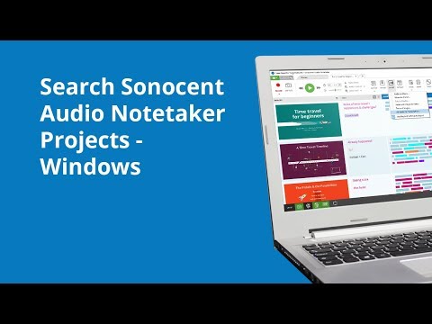 Search Sonocent Audio Notetaker Projects - Windows