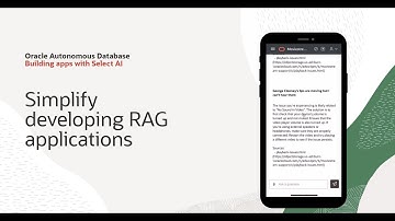 Simplify developing AI RAG apps with Autonomous Database Select AI