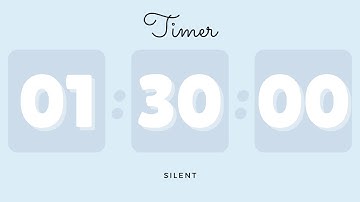 ❄️ 1 Hour 30 Minutes Silent Timer with Cute Ending Alarm | Pastel Blue Timer