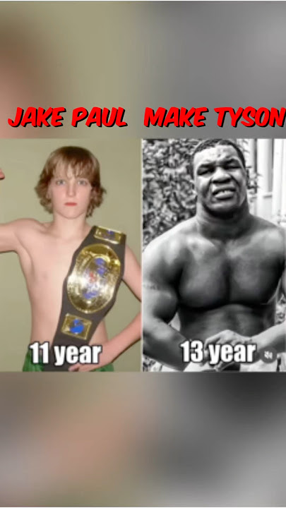 Jake Paul at 15 yers old and Make Tyson at 15 yers old #boxing #miketyson #mma #fighter