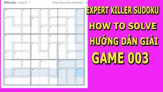 Hướng Dẫn Giải Expert Killer Sudoku Game 003- Lần Mò Từng Ô screenshot 5