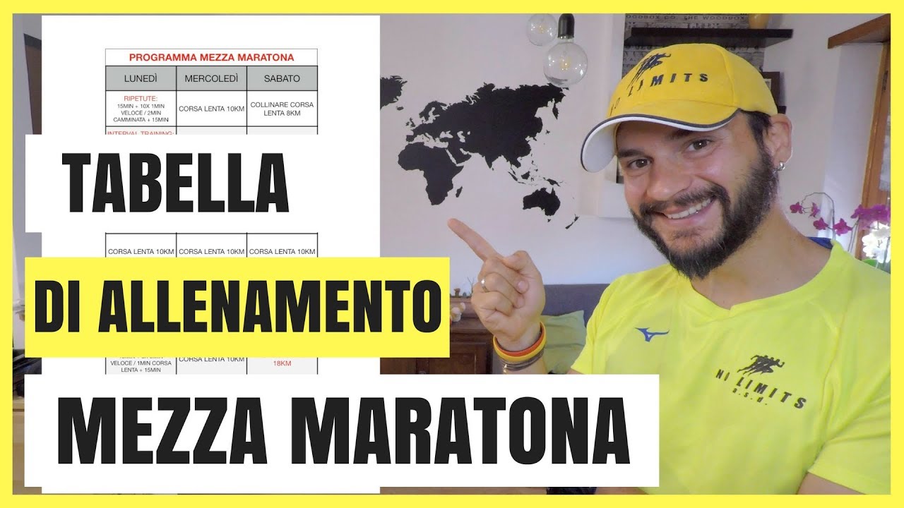 COME CORRERE LA TUA PRIMA MEZZA MARATONA - Tabella di allenamento - YouTube