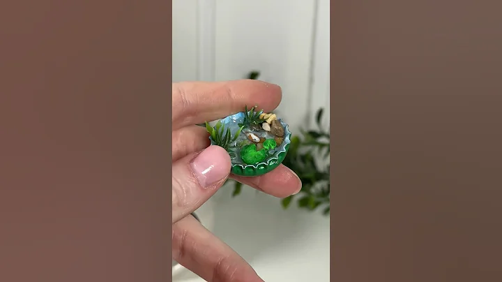 Today we're upcycling an inconspicuous bottle cap into a #DIY koi pond #upcycling #crafting #art