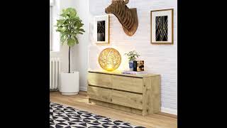 Commode K120 À 4 Tiroirs 120 Cm De Style Et De Fonctionnalité