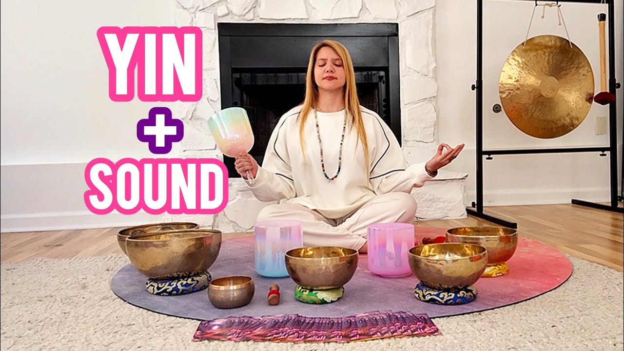 25-Min Yin Yoga + Sound Bath for Tight Hips | Deep Stretch with Singing ...