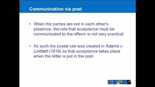 Contract Law - Acceptance