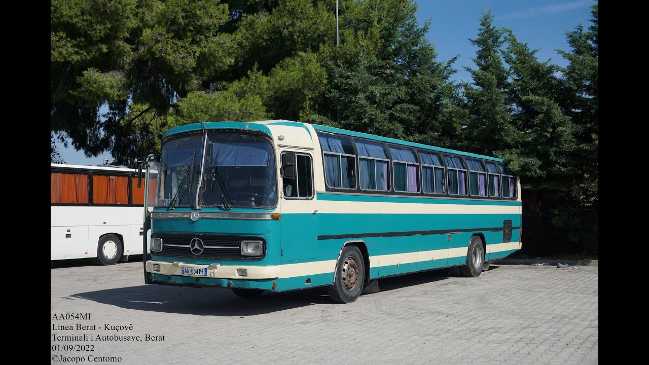 A bordo di uno degli ultimi Mercedes O302 in Europa! Linea Berat - Kuçovë (Albania)