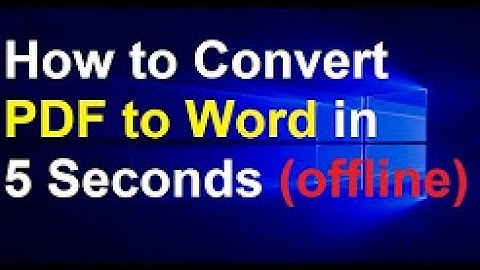 How to Convert PDF to Word in 5 Seconds [Offline, Bangla]