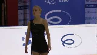 Finlandia Trophy 2012 Espoo 7.10.2012 Ladies Free Skating Kiira Korpi FIN warming up