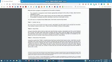 (0478) 2019 M/J Pre-Release Task 3 (Pseudocode and Program code) Solved