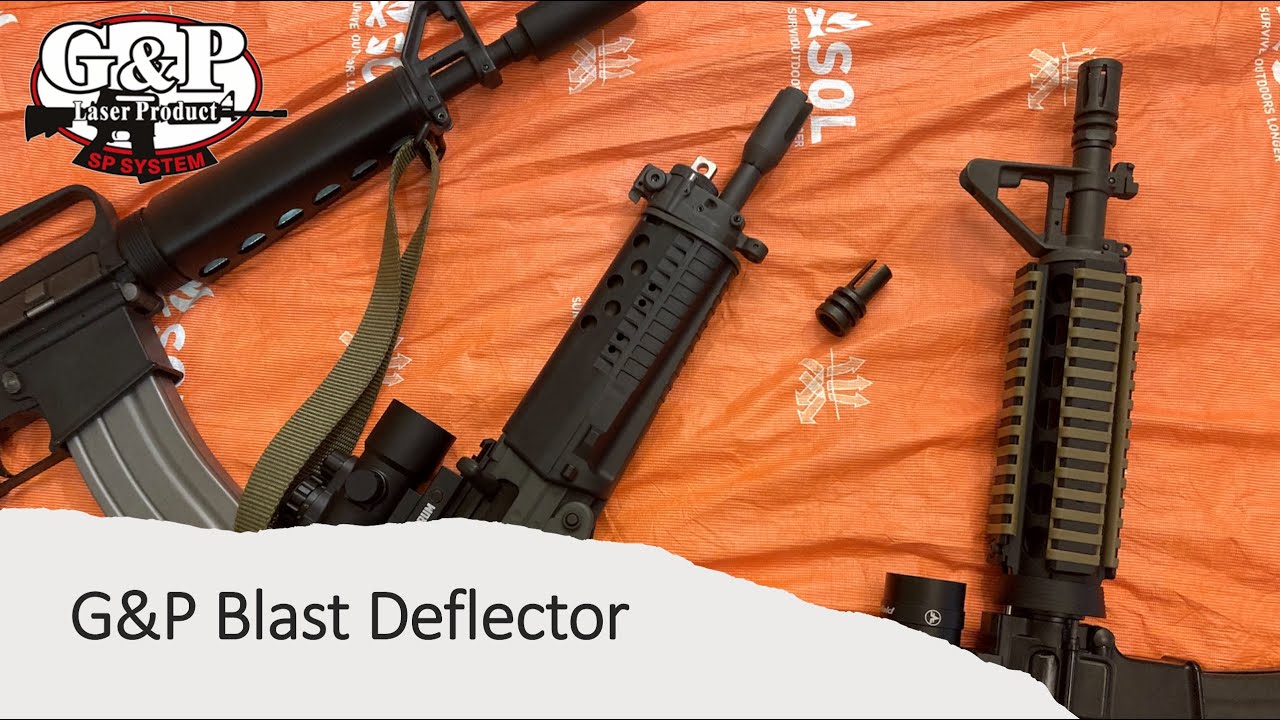 G&P Airsoft GBBR Blast Deflector vs Flashhider YouTube
