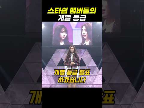 스타쉽 맴버들의 개별평가 등급
