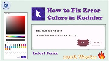 How to Fix Error Colors in Kodular on Latest Fenix