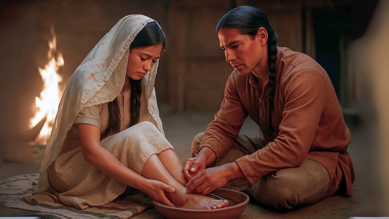 En la noche de bodas, le pidió perdón por ser fea—Pero el Apache le lavó los pies en silencio