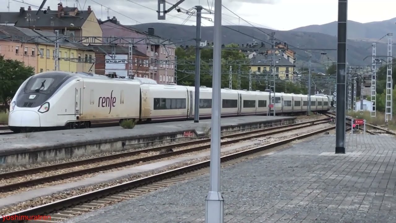 Movimientos de trenes en la estación de Ponferrada.