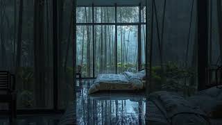 🌧️ Cozy bamboo hut rain for deep sleep #asmr #rainsounds #slowliving