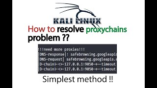 !!!need more proxies!!! how to resolve proxychains service kali linux 2020