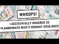 Unboxing  accidentally ordered 20 planner kate misfit monday grab bags