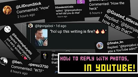 HOW TO USE PHOTO REPLYS IN YOUTUBE! (works for mobile only)