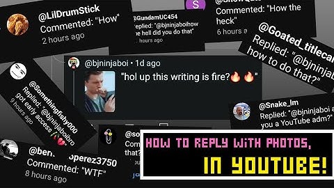 HOW TO USE PHOTO REPLYS IN YOUTUBE! (works for mobile only)