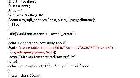 Connecting to DatabaseMySQL in PHP 1