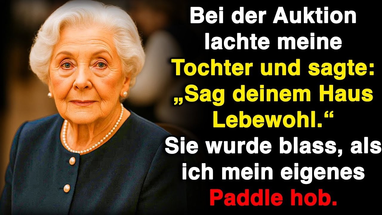 Bei der Auktion sagte meine Tochter: „Sag deinem Haus Lebewohl.“ Sie wurde blass, als ich hob.