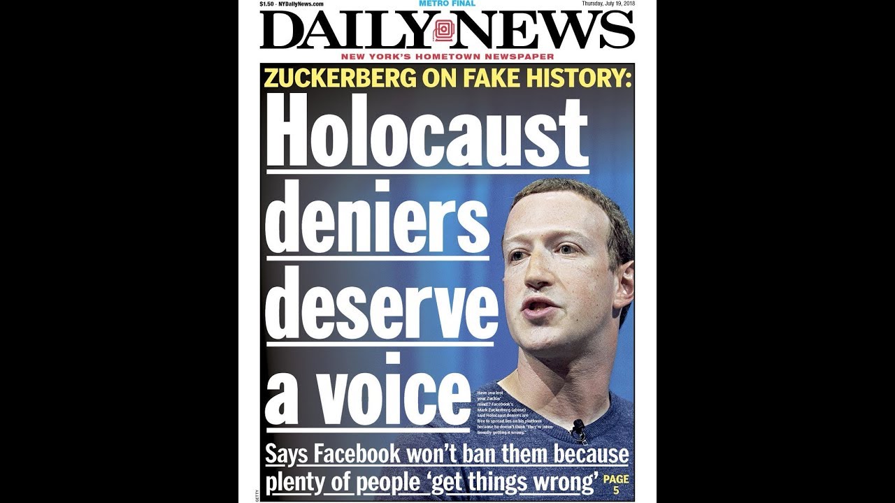 James O'Brien vs Facebook holocaust denial