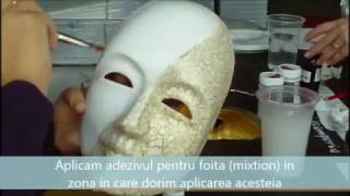 Masti venetiene - Venetian masks - Tutorial - cu foita de aur