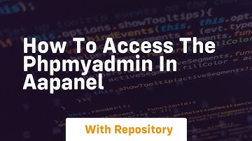 How to access the phpmyadmin in aapanel