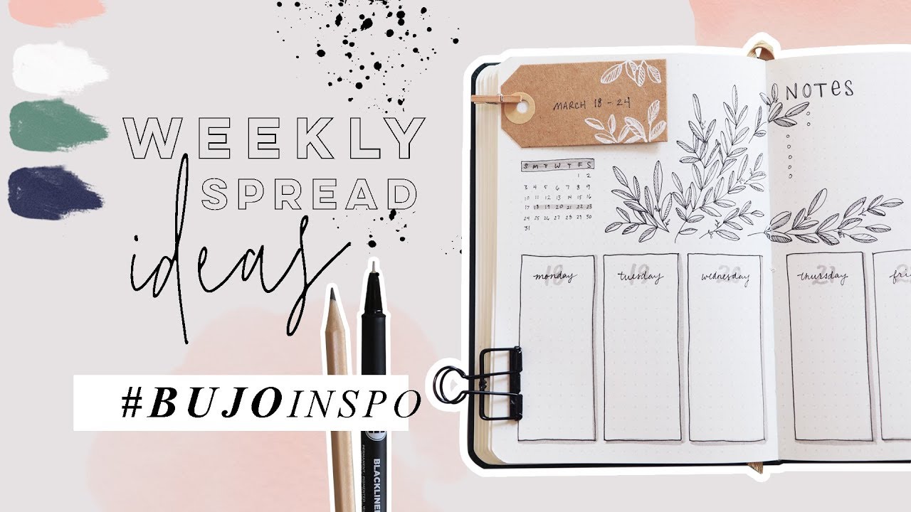 25 Gorgeous and Easy Bullet Journal Weekly Spread Ideas for 2024