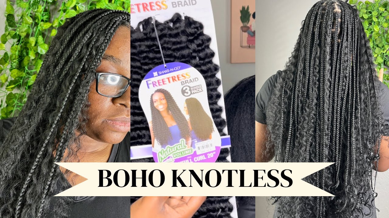 SHAKE N GO FreeTress Crochet Braids - 3X Kids Bohemian Curl 8