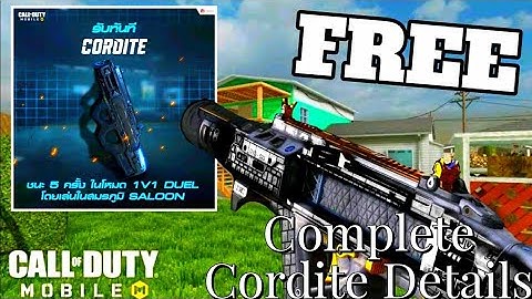 Unlock Free Cordite In COD: Mobile |Free Skins And More Cordite In-Depth GUIDE and Detail