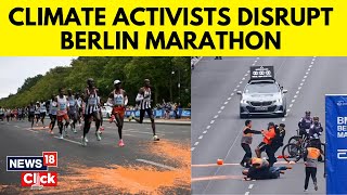Berlin Marathon 2023 | Climate Activists Attempt To Disrupt Marathon | Climate Protest Berlin | N18V