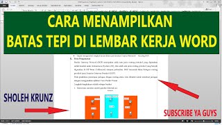 Cara Menampilkan Batas tepi (Text Boundaries) di Microsoft Word