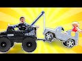Power Wheels Monster Truck Police Tow Truck | Videos for Kids