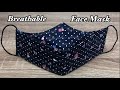 Breathable Face mask | How to make 3D Face mask | 3 Layer DIY Face mask