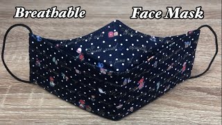 Breathable Face mask | How to make 3D Face mask | 3 Layer DIY Face mask