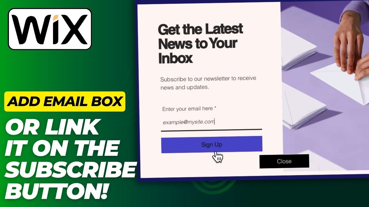 How to Add E-Mail Subscription Box on WIX | Manage Email Submission on ...