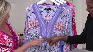 Ellen Tracy Jersey Knit V-Neck Long Caftan on QVC