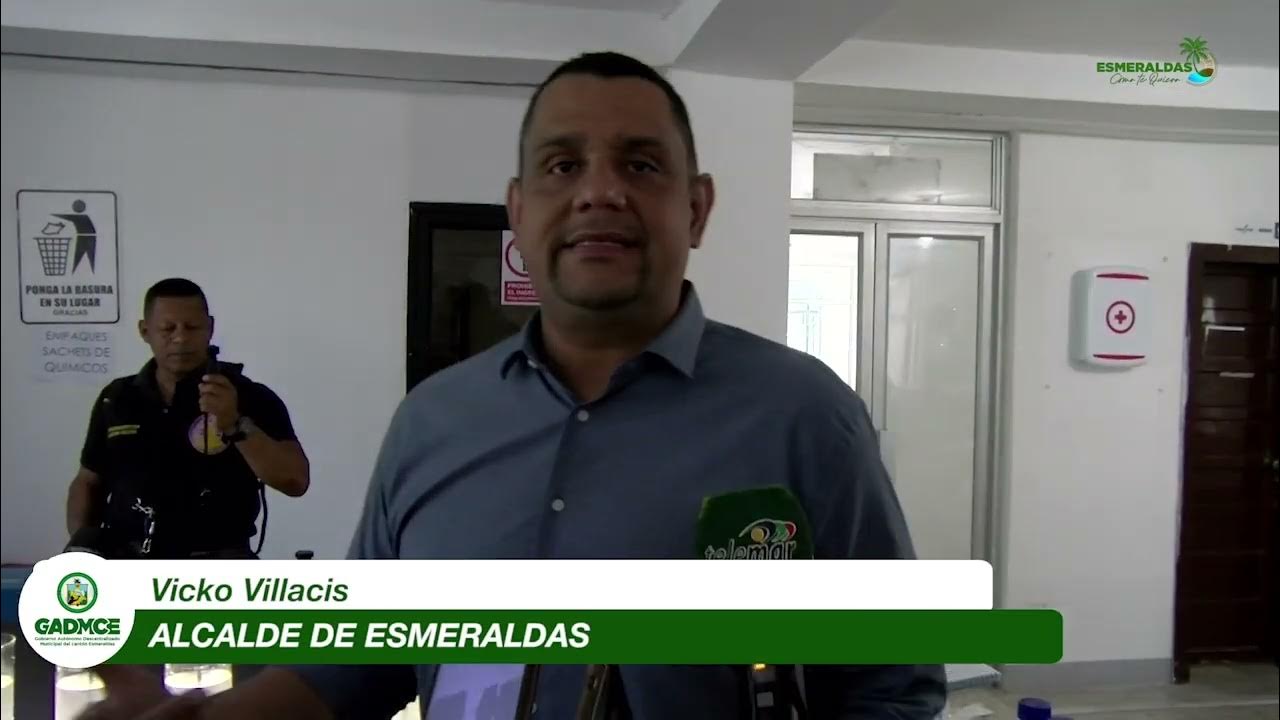 Alcalde de Esmeraldas Vicko Villacis recorrió la planta de agua potable
