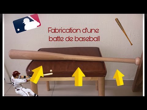 Fabriquer une batte de baseball / make a baseball bat ! DIY tour à bois scheppach